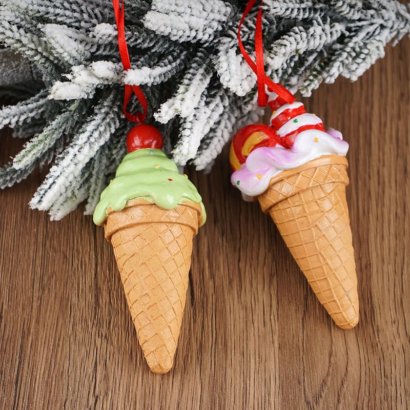Ice Cream Christmas Tree Ornaments, Home Hanging Decorations With Resin Crafts For Festive Holiday Display_voghion.com