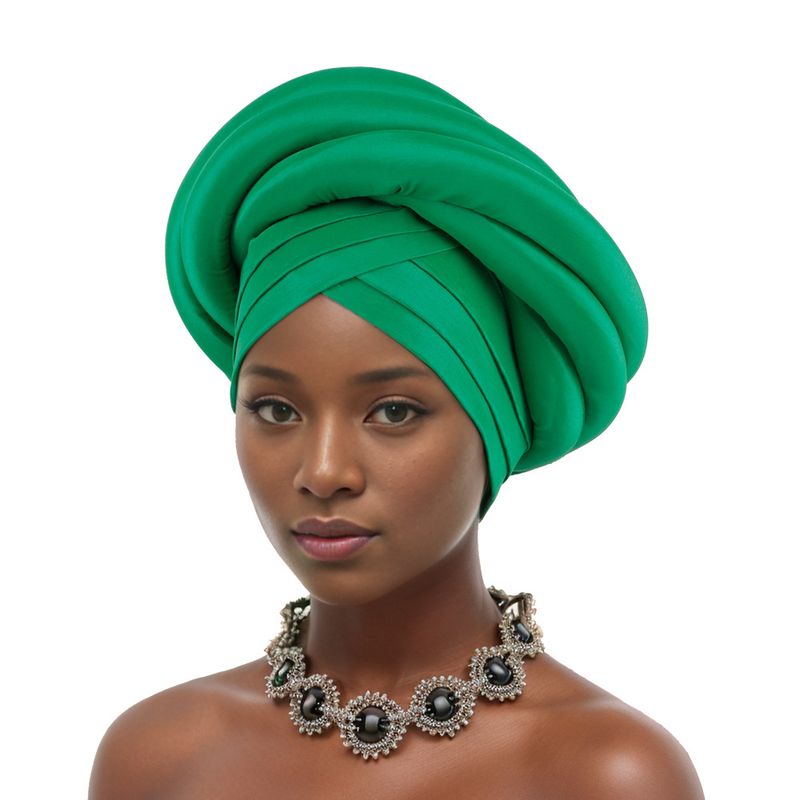 Women's Scarves Headscarf New Nigeria Heavy Industry Wrapped Sponge Head Cap Auto Gele Wra_voghion.com