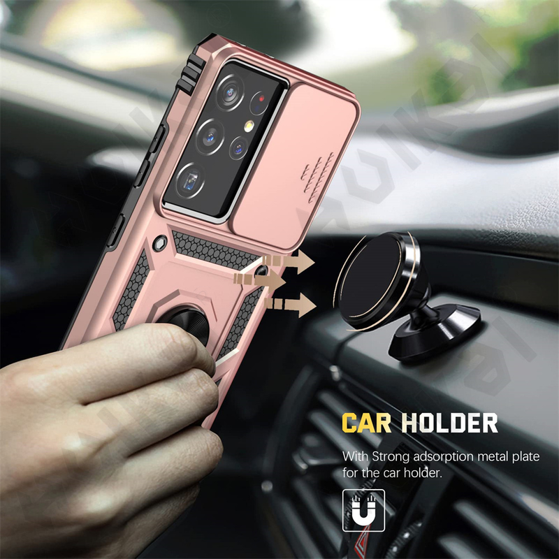 Case For Samsung Galaxy S23 S22 S21 Ultra Plus A54 A34 A14 Kickstand with Camera Protection Rugged Military-Grade Drop Cover_voghion.com