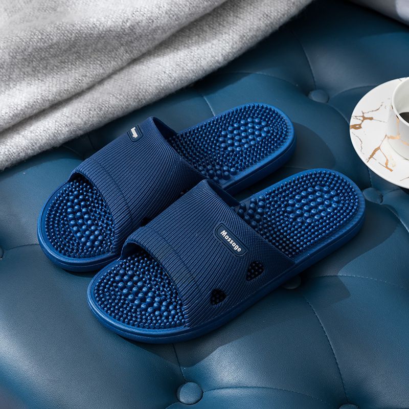 Massage zu Hause, Fußakupunkturpunkte Baden, Anti-Rutsch-Fingerdruckbrett, Coole Hausschuhe für Herrenhotels, Sommer-PVC_voghion.com