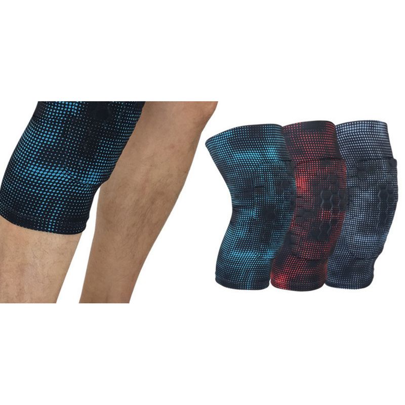 Ginocchiere a nido d'ape anticollisione supporto rotuleo manicotti per gambe all'aperto basket calcio alpinismo sport_voghion.com