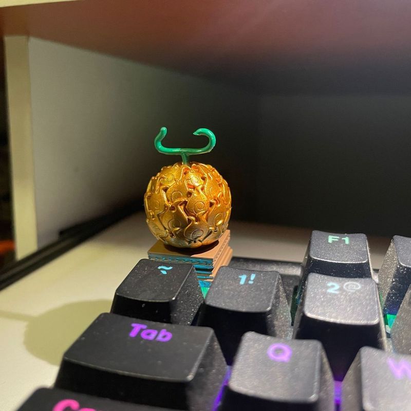 One Piece peripheral demon fruit creative high aesthetic rubber burning mechanical keyboard personality keycaps_voghion.com