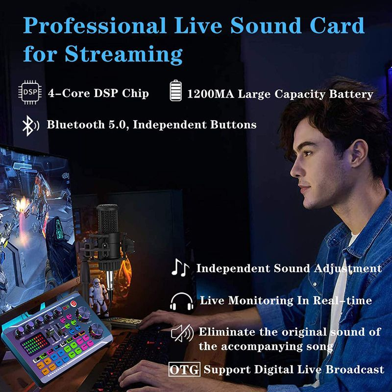 F998/V8S Live Board mikrofoni mikser helikaardi heli segamiskonsooli võimendi_voghion.com
