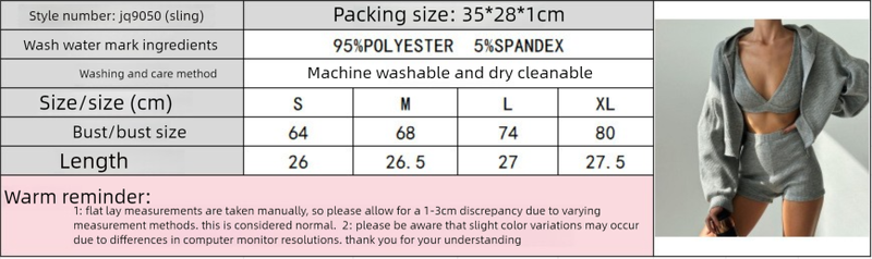 Felpa con cappuccio e cerniera casual sportiva Spicy Girl per donna, nuovo set autunnale comodo con top corto in tre pezzi_voghion.com