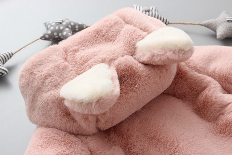 Katoenen gewatteerde winterjas voor baby's en meisjes met een verdikte fleecejas voor uitgaan, katoenen gewatteerde winterbontjas voor meisjes, katoenen gewatteerde jas_voghion.com
