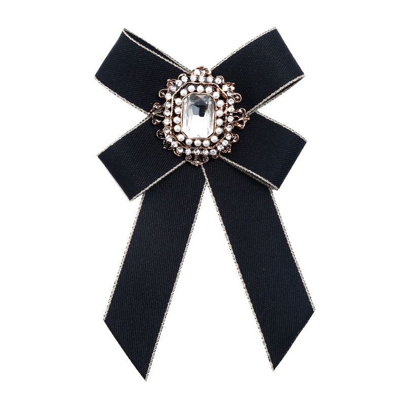 Heißer verkauf fliege für frauen Koreanische version von stoff gestrickte college stil kragen blume großen bogen brosche kragen blume_voghion.com