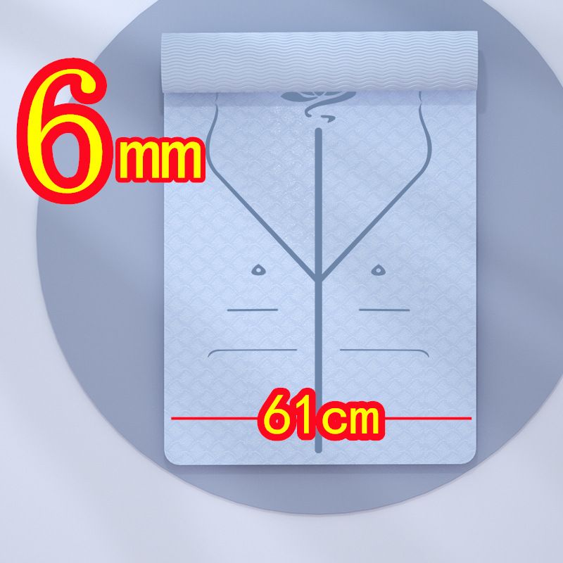 6mm TPE Yoga Mat with Position Line Double Color Non Slip Carpet Mat for Home Fitness Gymnastics Pilates Beginners Yoga Lover_voghion.com