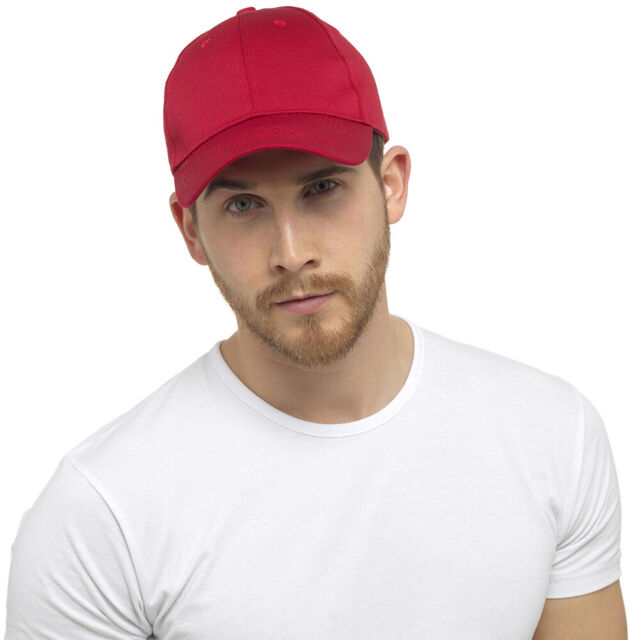 Mens Women Plain Poly Cotton Adjustable Baseball Cap Printing Caps Summer Hat_voghion.com