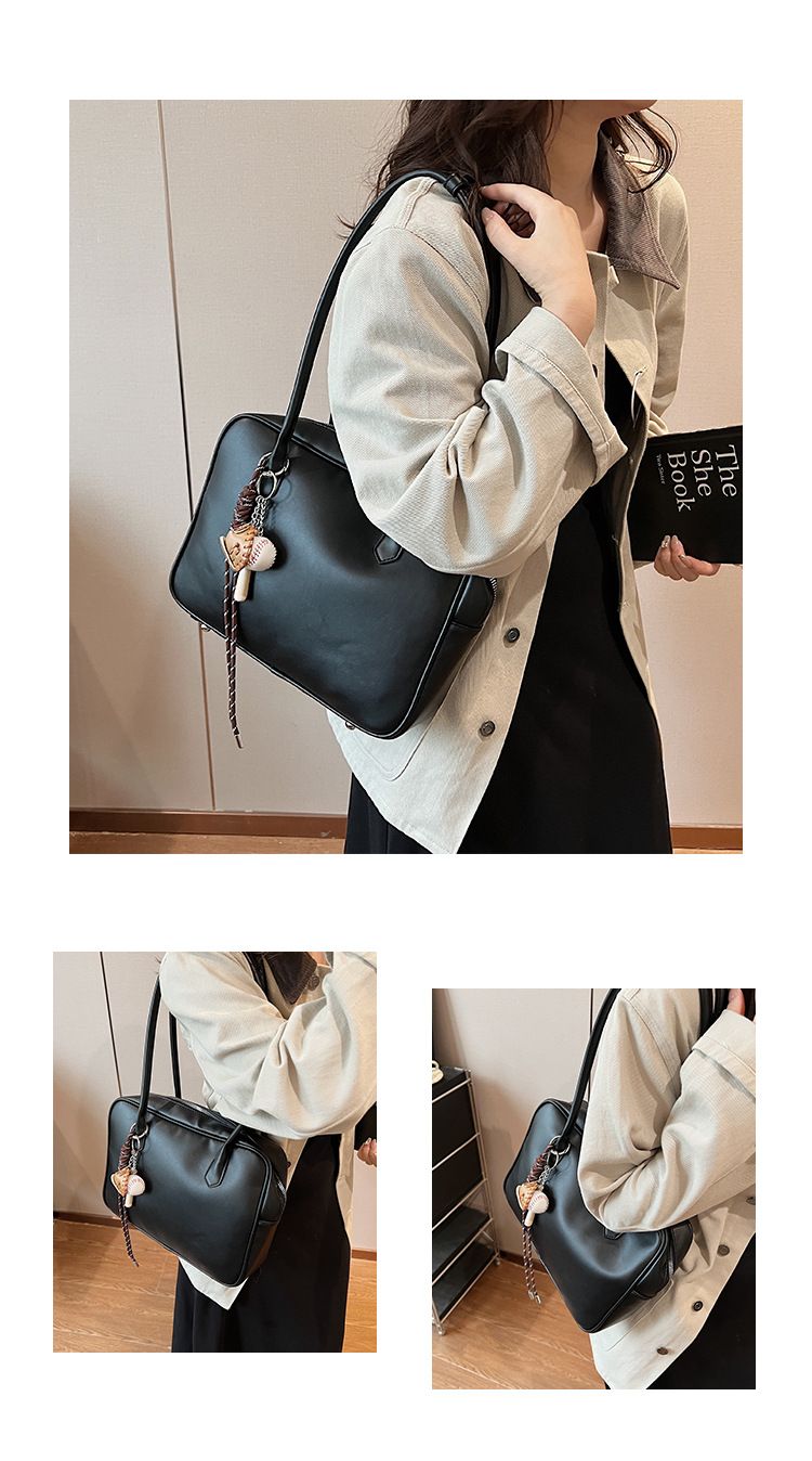 Women's Bags Niche Underarm Bag Women's Autumn And Winter New Retro Commuter Tote Bag Boston Small Square Bag_voghion.com