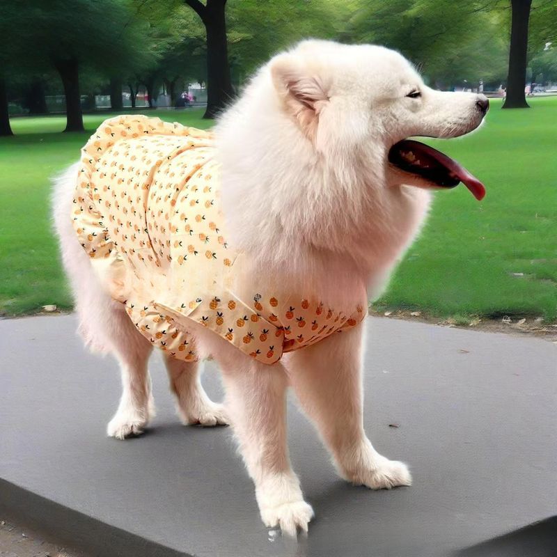 Golden Retriever Weste Samojede Medium Große Dünne Kleidung Haustier Hund Labrador Border Collie Frühling Sommer Bekleidung_voghion.com