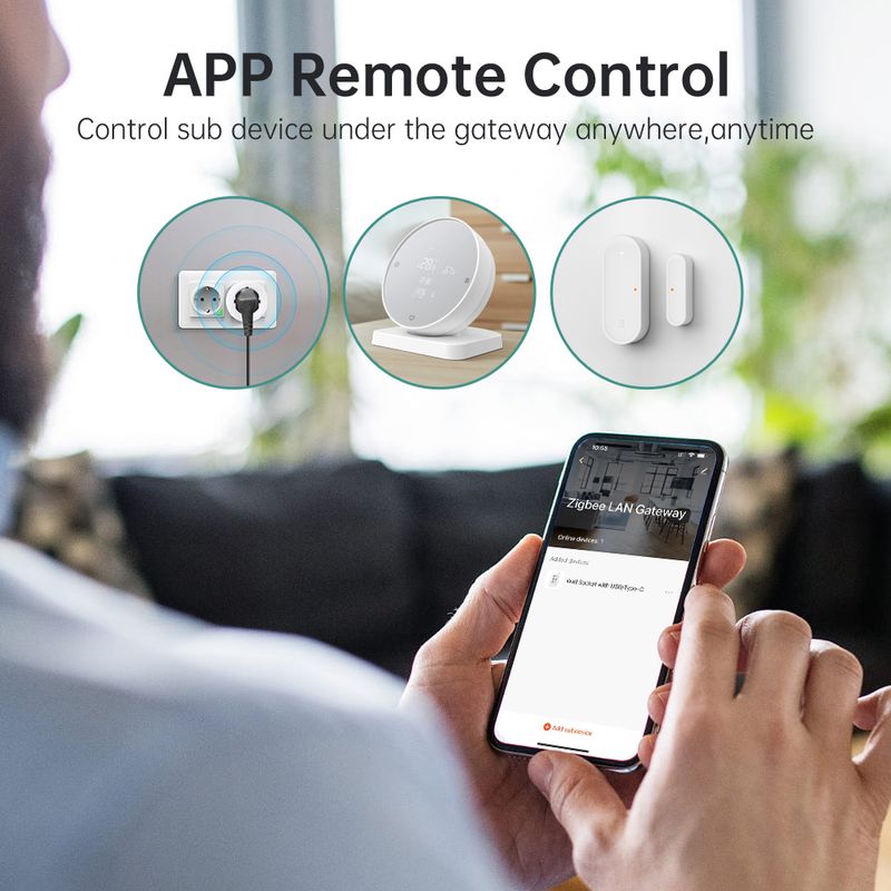 AVATTO Tuya ZigBee 3.0 Hub, vezetékes átjáróhíd az intelligens élet alkalmazás hangvezérlésű távirányítójához, Alexa Google Home-mal működik_voghion.com