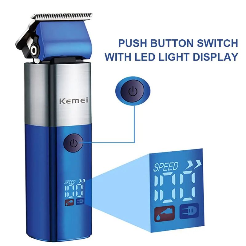 Kemei Km-3291 Testa regolabile in acciaio inox Taglio Barbiere lpx7 Impermeabile Usb Display digitale Batteria al litio Capelli_voghion.com