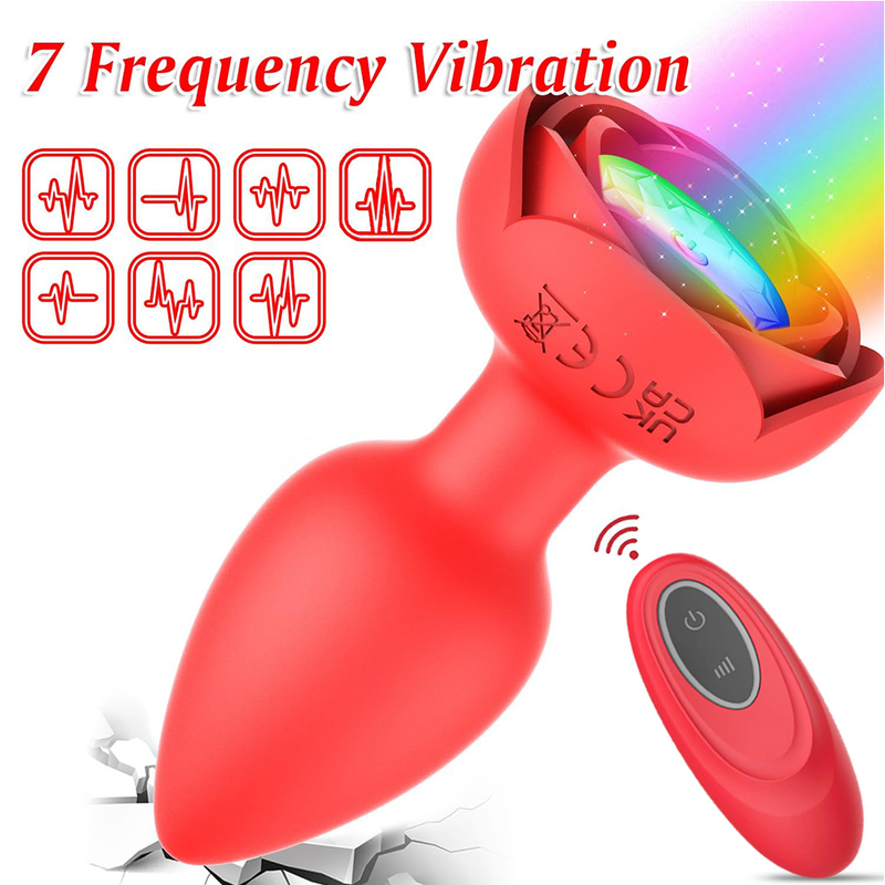 Vibrateur Anal godemichet Anal, jouets sexuels pour hommes femmes Gay, télécommande sans fil, point G, vibrateur Anal, lumière clignotante 2023_voghion.com