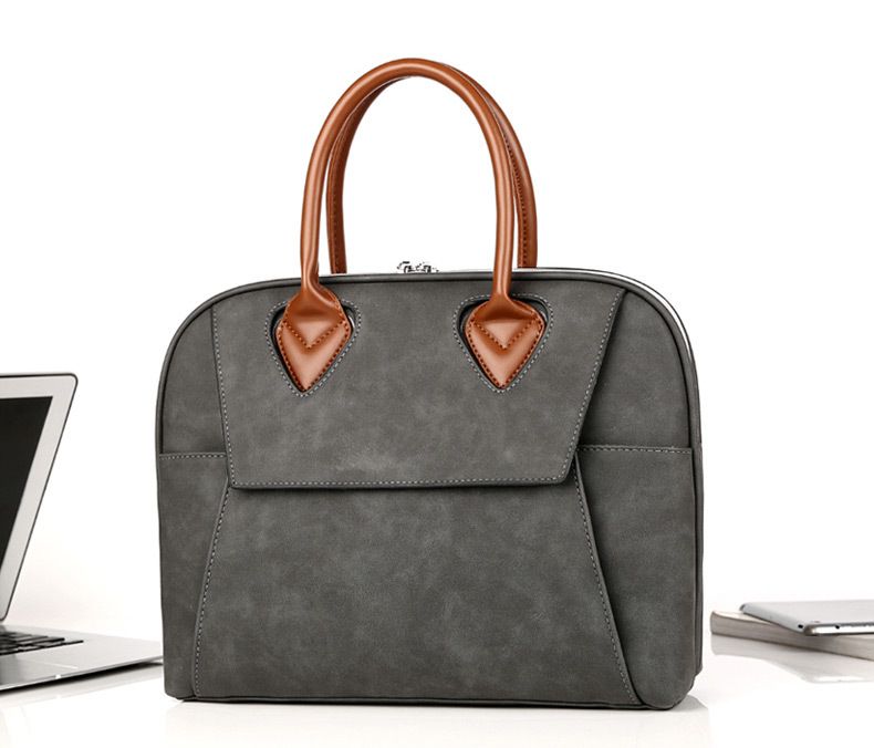 Fashionable Business Computer Bag Handheld Single Shoulder Laptop Bag Large Capacity Briefcase Waterproof And Seismic Resistant Bag_voghion.com