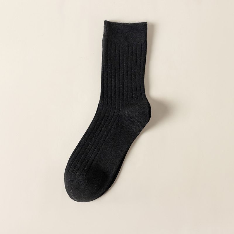 Nuovi calzini in cashmere autunnali e invernali per le donne, calzini in pile in stile giapponese, calzini da donna a tubo centrale tinta unita, calzini in cashmere fatti a mano con doppia cucitura_voghion.com