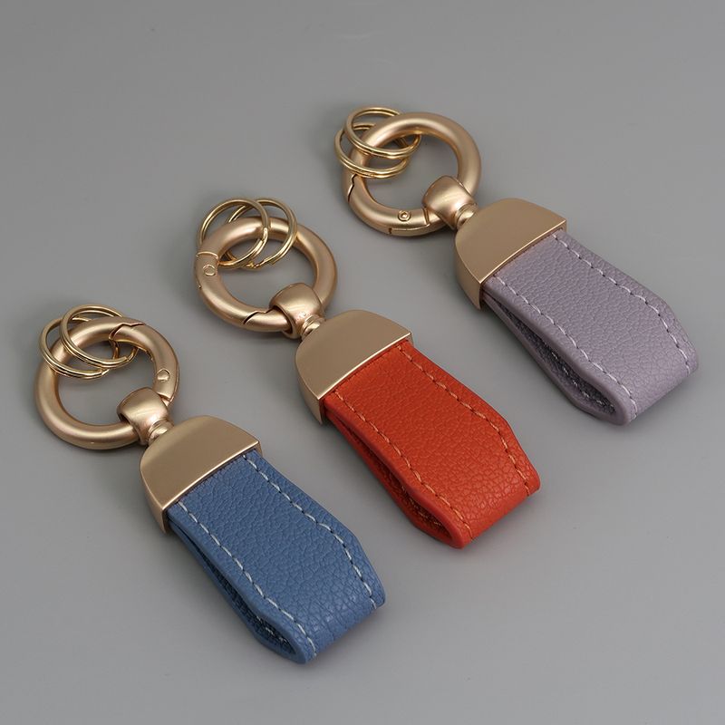 Sleutelhanger met kort lamsmotief, verguld met parelmoer, trendy autosleutelhanger, schattige leren hanger met touw._voghion.com
