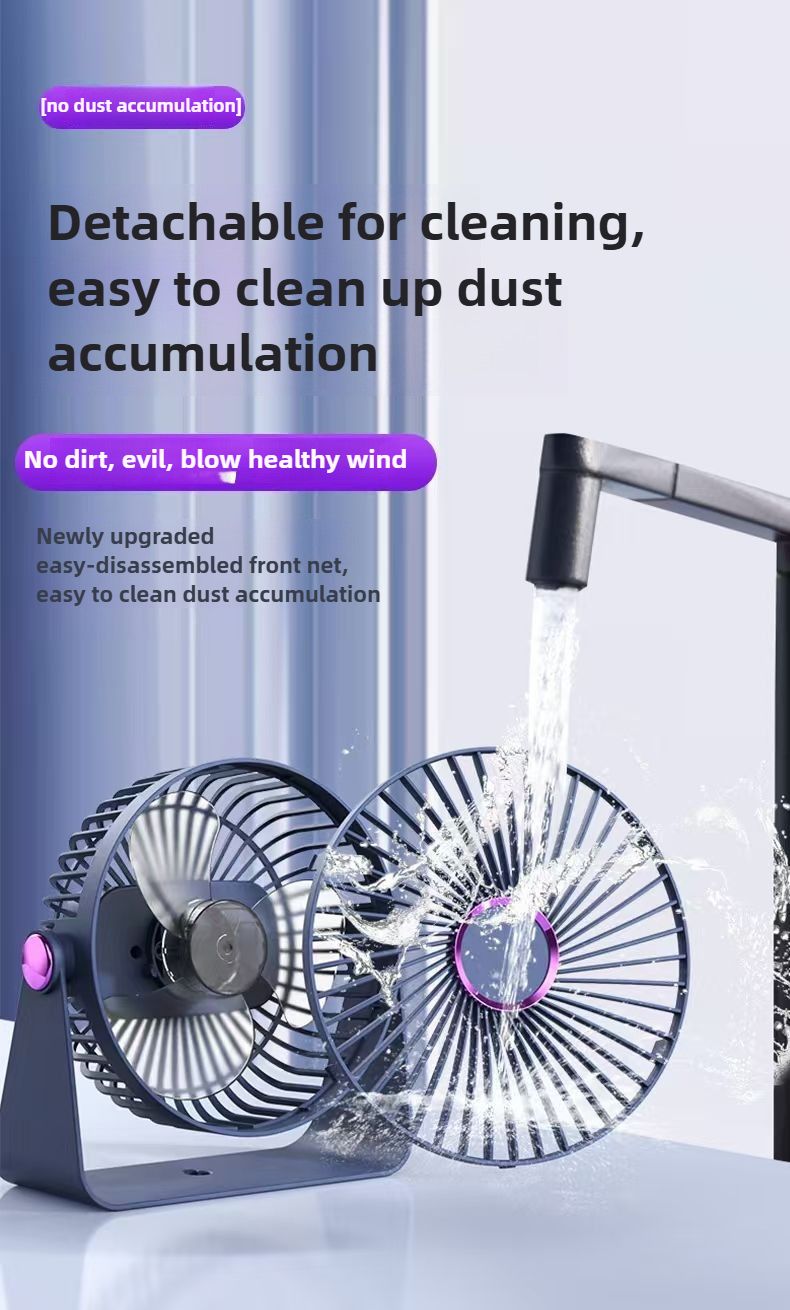 Ventilatore piccolo silenzioso con batteria a lunga durata, per ufficio, camera da letto, dormitorio, scrivania, scrivania, camera da letto, letto, USB._voghion.com