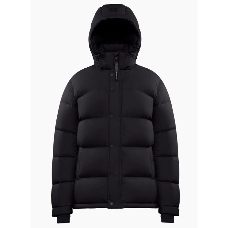 Modern Taupe Warm White Duck Down Short 5-Grid Puffer Jacket Coat_voghion.com