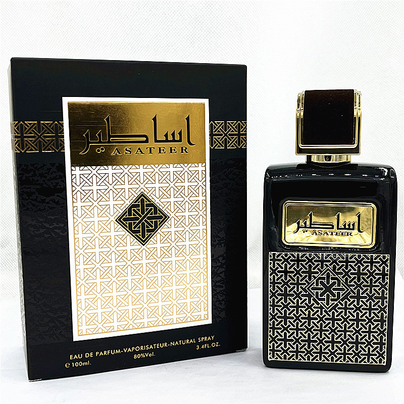 Nueva funda de cuero ASATEER negra, ambiente de alta gama, perfume árabe de Oriente Medio, estilo único, perfume popular_voghion.com