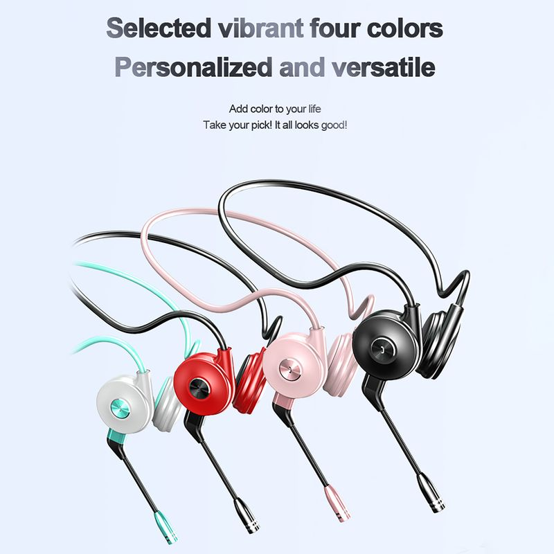 M1 Bone Conduction Earphone Sensitive Noise Cancelling Ergonomic Bluetooth-compatible5.0 Ear Hook Mini HiFi Earbud for_voghion.com