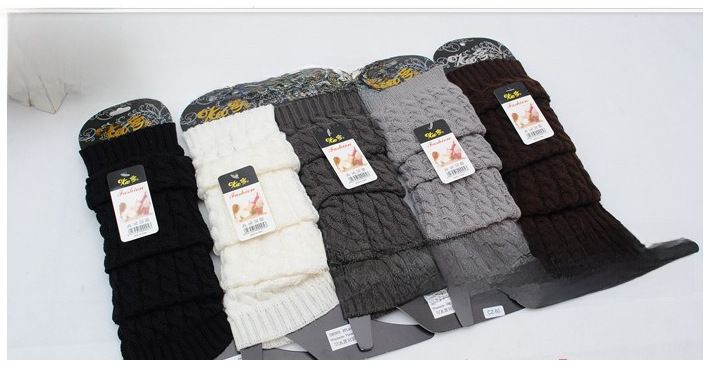 Grobe Wollsocken, Beinwärmer, gestapelte Socken im koreanischen Stil, gestrickte Beinabdeckungen für Herbst und Winter, grenzüberschreitende, achtstellige, gedrehte Beinschutzstiefel_voghion.com