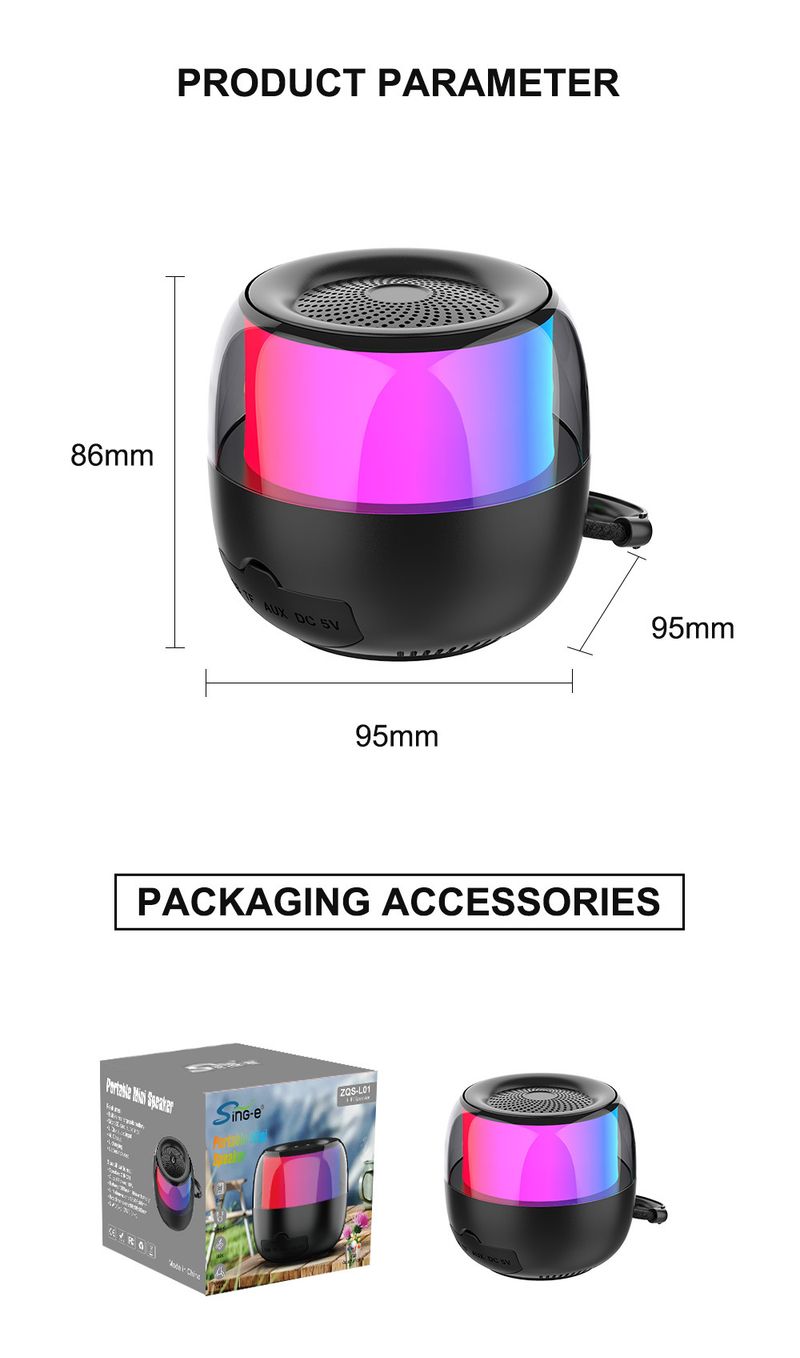 ZQS-L01 Bluetooth Speaker K Song Small Audio Outdoor Portable Desktop Wireless Computer Subwoofer_voghion.com