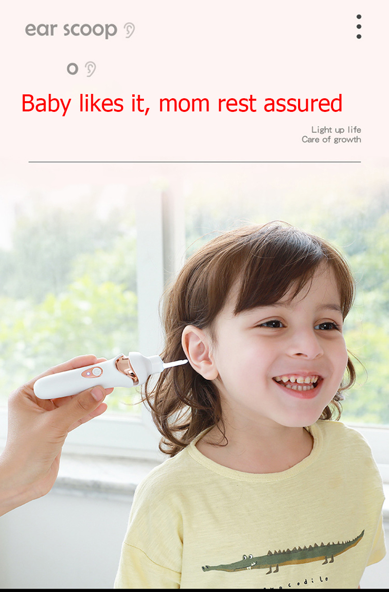 Bärbar LED-öronrengöringssked Laddning Barn Vuxen Ljusande Elektrisk örongrävande artefakt öronvax_voghion.com