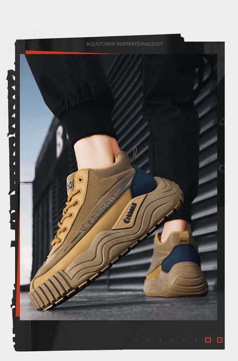 Héich Wanter rutschfest a verschleißbeständeg Sécherheetsschong fir Baustellen, Männer Outdoor Sportschuhe mat décker Sohle_voghion.com