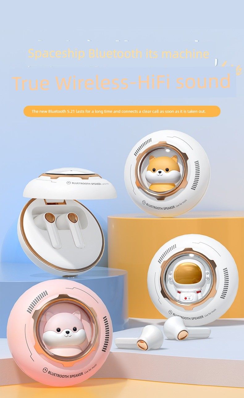 Fone de ouvido Bluetooth original e fofo para hamster, jogo com redução de ruído elegante, maratona de jogos, presente de baixa latência para homens e mulheres_voghion.com