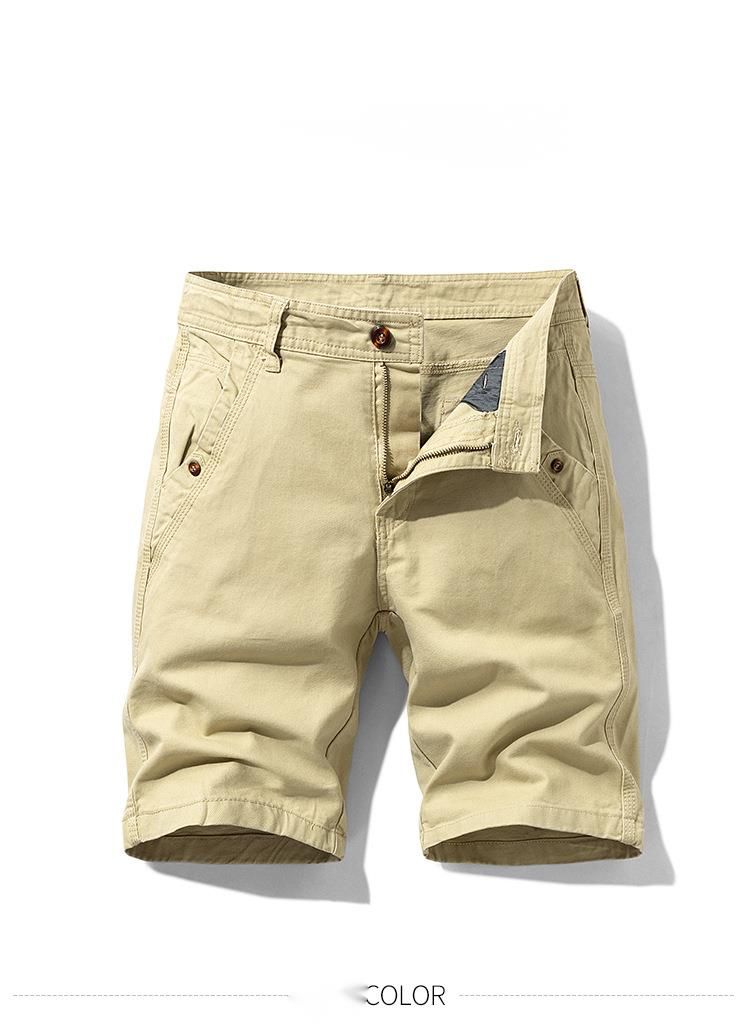 Shorts cargo masculinos de verão, estilo coreano, simples, leve e luxuoso, soltos e elásticos, 17351_voghion.com