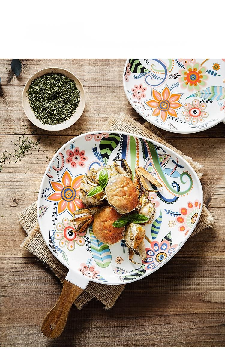 Nordic Breakfast Tableware Salad Western Ceramic Steak Plate Household Dish Ins Style_voghion.com