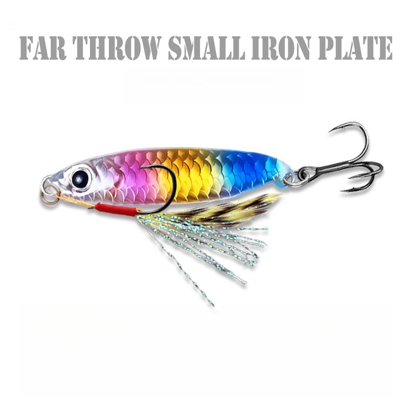 Yan Fish Scale Pattern Long Casting Floating Blue Small Iron Plate Sequin Sea Fishing Swordfish Lure Bait_voghion.com