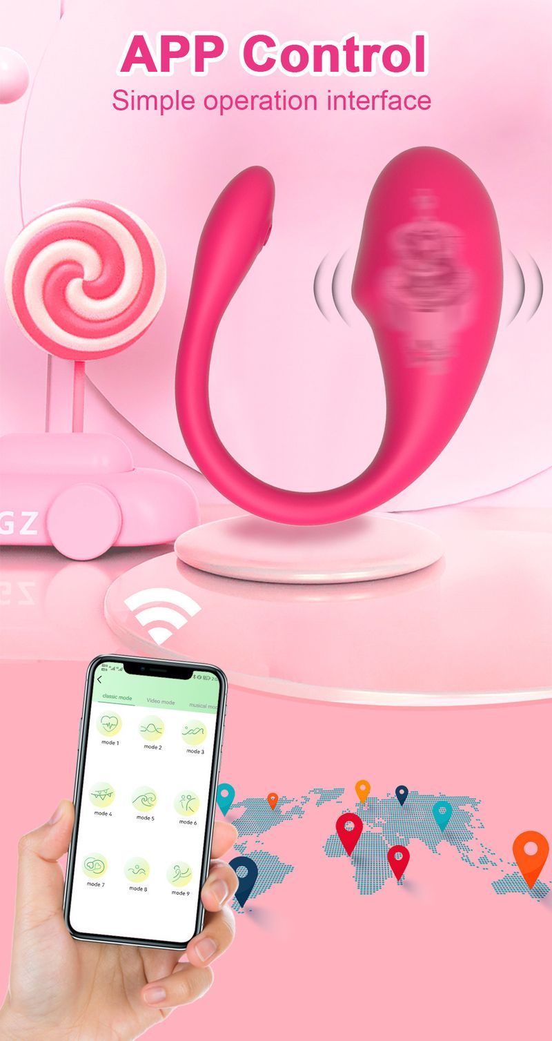 Tadpole APP Wireless Vibrator Remote Control Silent Female Masturbator Sexy Charging Wearable For Outdoor Use_voghion.com