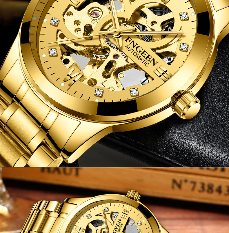 Orologio meccanico da uomo Orologio da uomo Marchio impermeabile Business Tourbillon Orologio cavo_voghion.com
