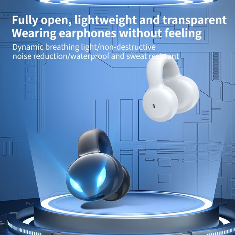 Clip Ear Stereo External Sound Without Hurting Ear Business Sports Model Bluetooth Earphones(Pink)_voghion.com