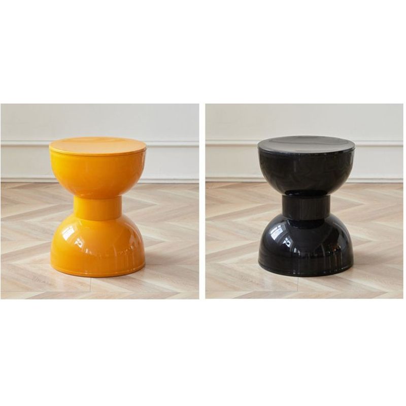 Mesa de centro nórdica de plástico color crema para comedor, sala de estar, pequeña y creativa, redonda, para entrada, cambiador de zapatos_voghion.com