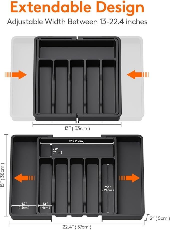New Expandable Utensil Tray Household Storage Box_voghion.com