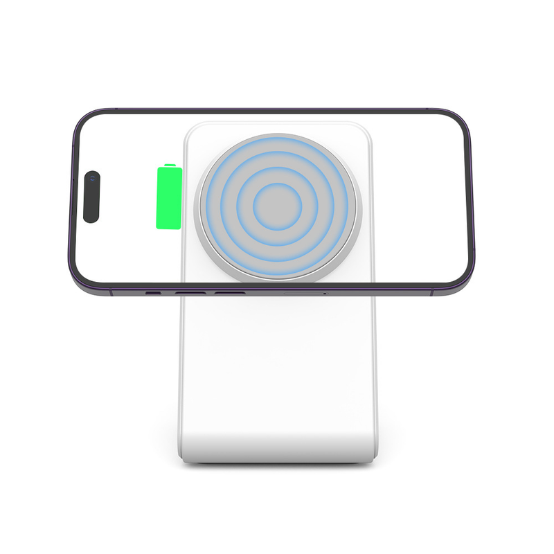 Kettő az egyben mágneses vezeték nélküli töltő függőleges állvány Apple mágneses mobiltelefonhoz 15W gyors vezeték nélküli töltéshez_voghion.com