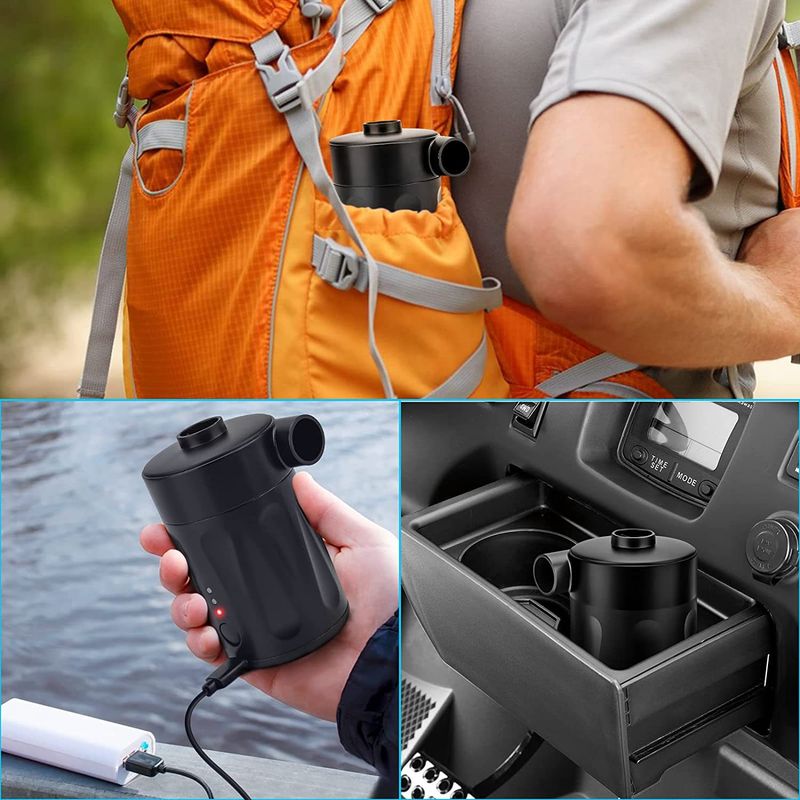 Pompa gonfiabile Pompa portatile a batteria Pompa per piscina senza fili per esterni Barca gonfiabile Letto gonfiabile Sacca di compressione sottovuoto Pompa per aria_voghion.com