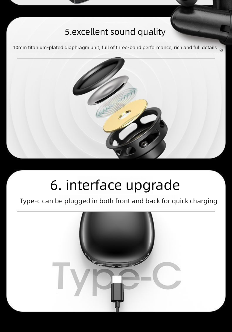 2025 New Wireless Bluetooth Headset Sleep Noise Reduction Ultra-Thin Invisible Sports Ultra-Long Battery Life_voghion.com