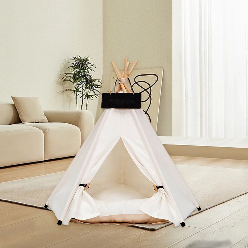 Kerla Pure White Cat Dog Pet Tent Small And Medium-sized Dogs Foldable Play House_voghion.com