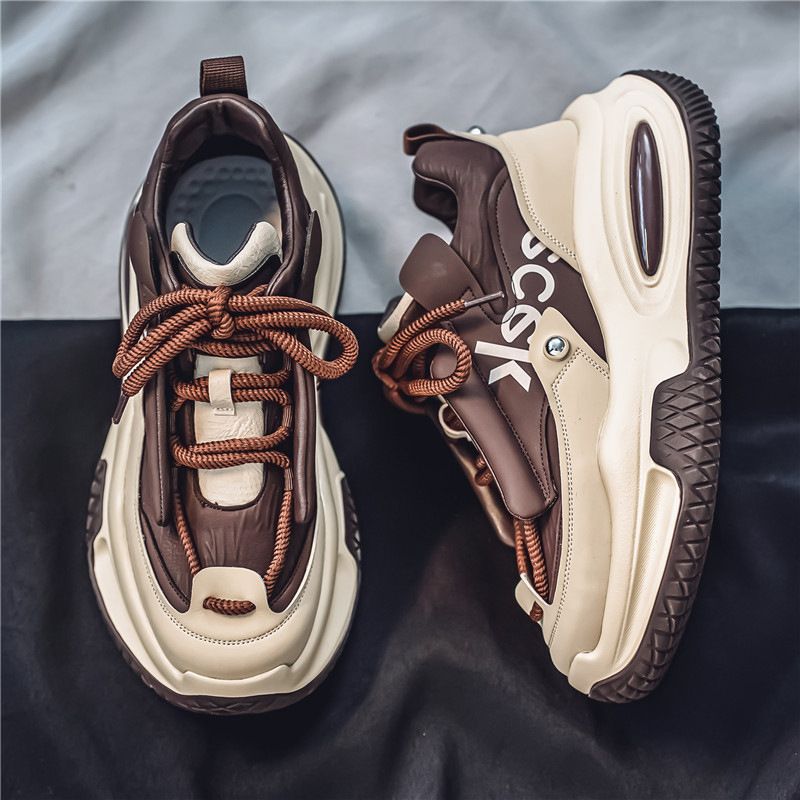 Scarpe da ginnastica alla moda da uomo in stile coreano, primavera e autunno 2025, con suola spessa, taglia grande45464748_voghion.com