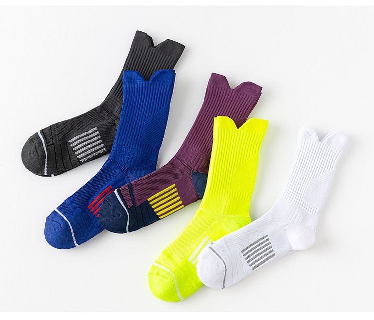 ProLock Basketball Socks - Elite Mid-Calf Performance Socks With Anti-Slip Towel Bottom (Large Size Men's Athletic Socks)_voghion.com