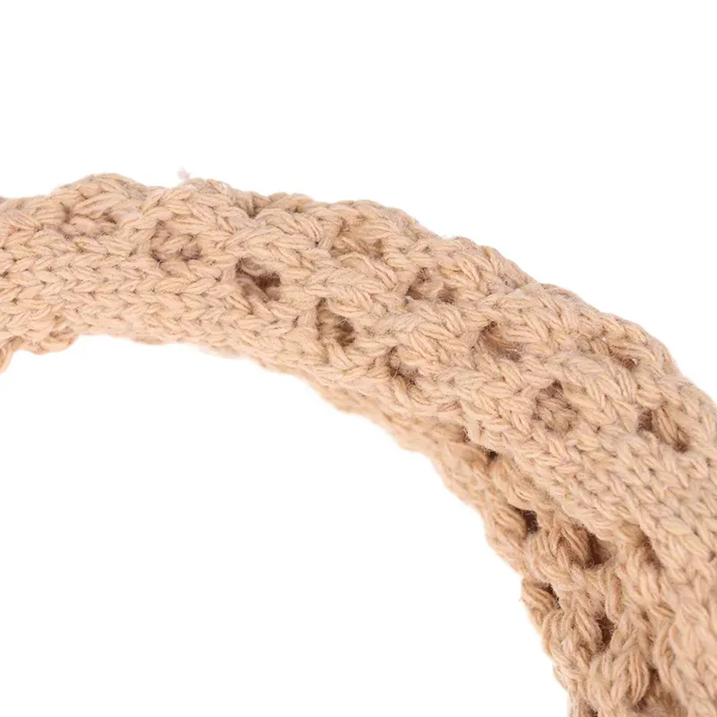 Bolsa de compras de crochê com flor, estilo hobo, para o verão, com alça de ombro em tricô, ideal para viagens e férias._voghion.com