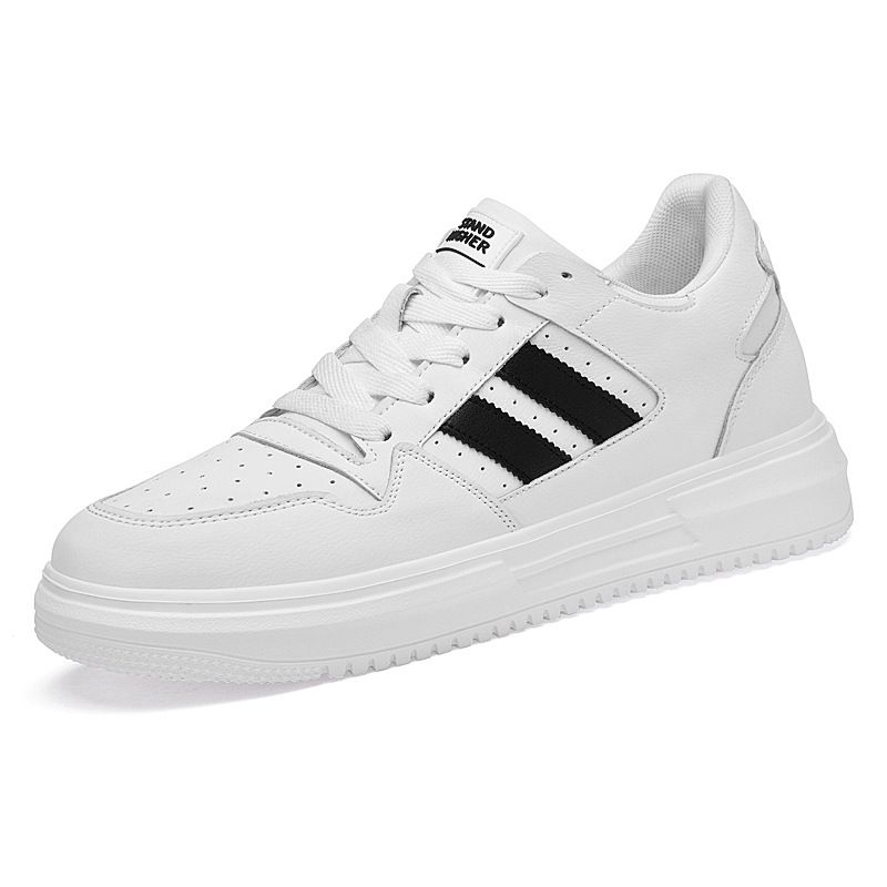 Unsichtbare Höhenvergrößerung Herrenschuhe Lässige kleine weiße Boardschuhe Atmungsaktive, abriebfeste, rutschfeste dicke Sohle_voghion.com