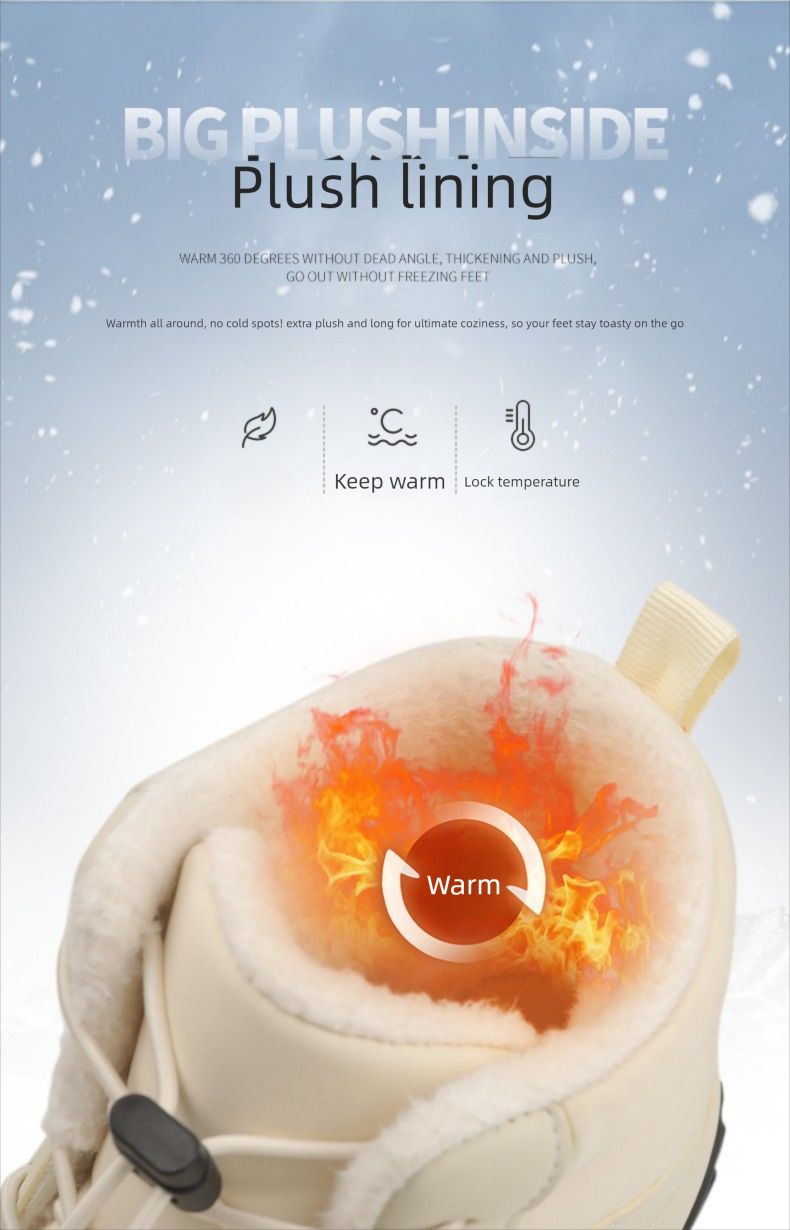 Cross-Border New Fleece-Lined Outdoor Men, Thickened Cold-Proof Five-Toe Shoes For Women, Couples' Large Size_voghion.com