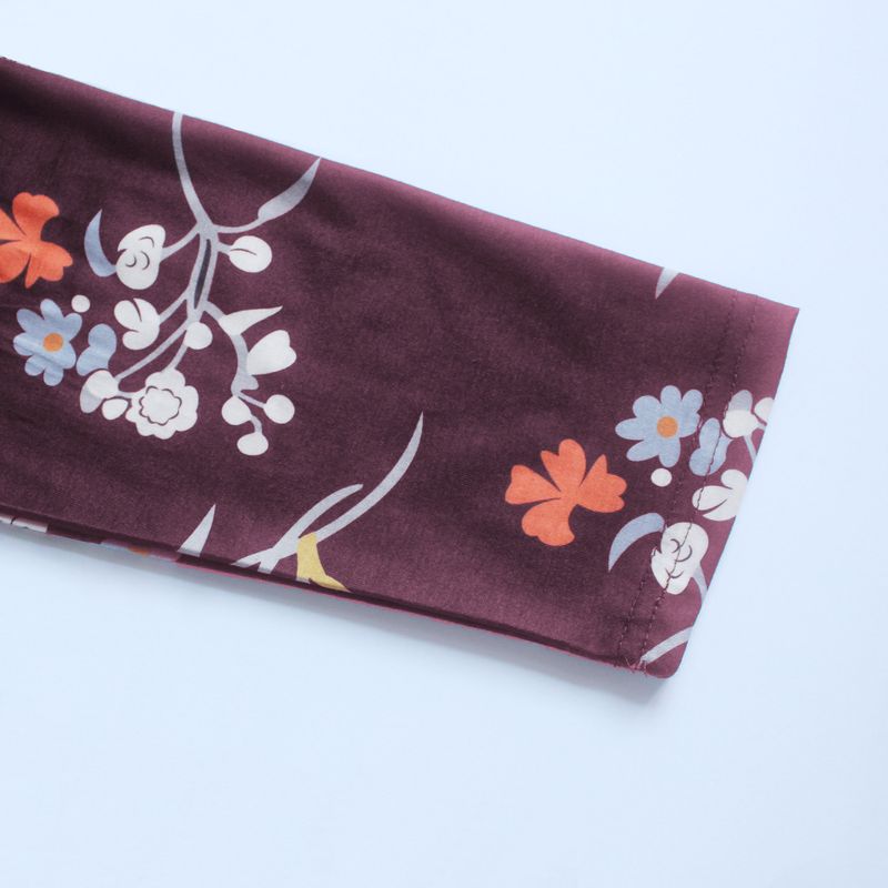 2024 Pregnant Women's Multi Color Printed Deep V-Neck 3/4 Sleeves Cross Breastfeeding Party Dress_voghion.com