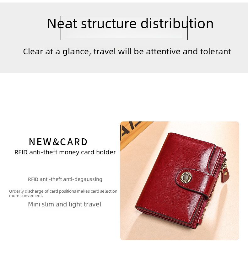 Women's wallet short Korean fashion buckle clutch girl's change bag multi-function card bag_voghion.com