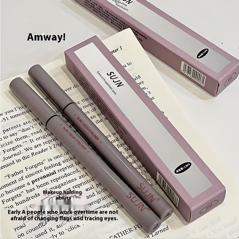 Glatter Eyeliner-Flüssigstift, wasserfest, schweißresistent, schnelltrocknend, langlebig, extrem feiner Eyeliner-Flüssigstift_voghion.com