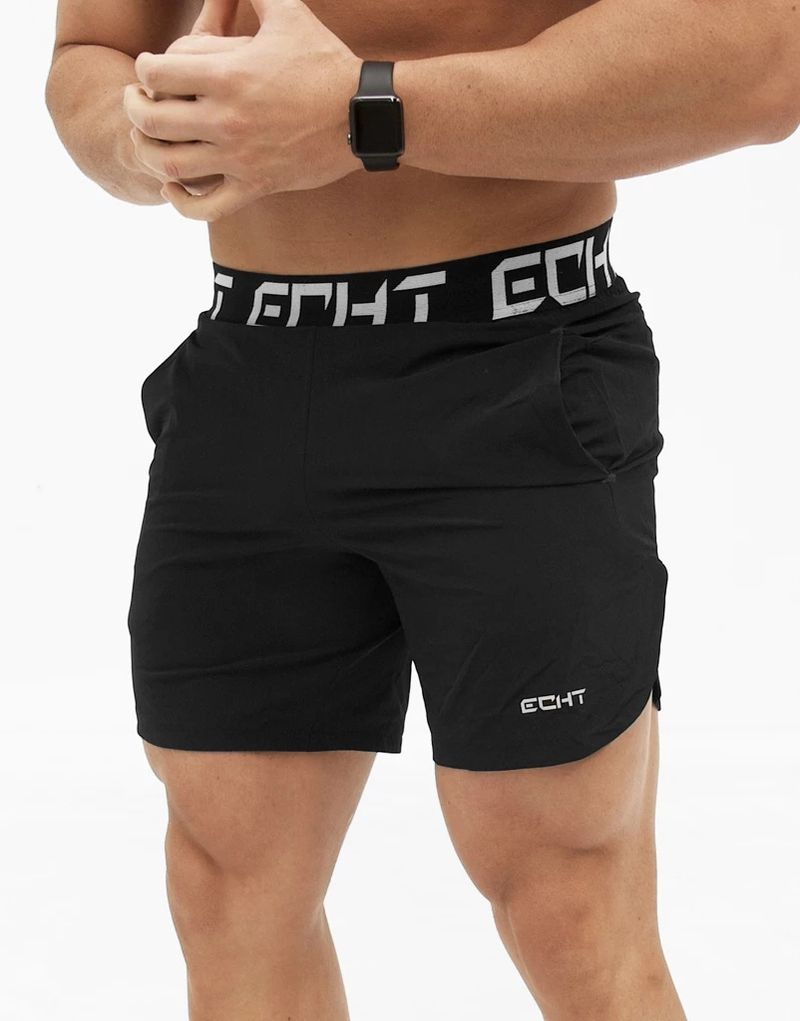 Pantalon d'entraînement d'été pour hommes, avec ceinture, pantalon de fitness et de musculation, pour entraînement, course à pied, short décontracté_voghion.com